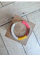 !!! NEW !!! Bracelet GEORGETTE doré et corail fluo