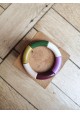 Bracelet GEORGIA violet et kaki