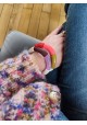 Bracelet GEORGIA violet et kaki