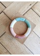 Bracelet GEORGES vieux rose et vert de gris