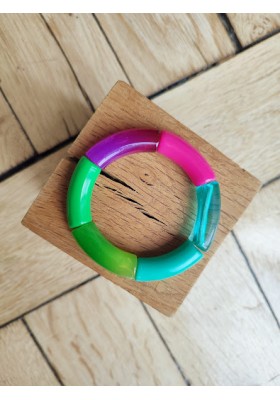 !!! NEW !!! Bracelet GEORGES rose, vert pomme et turquoise