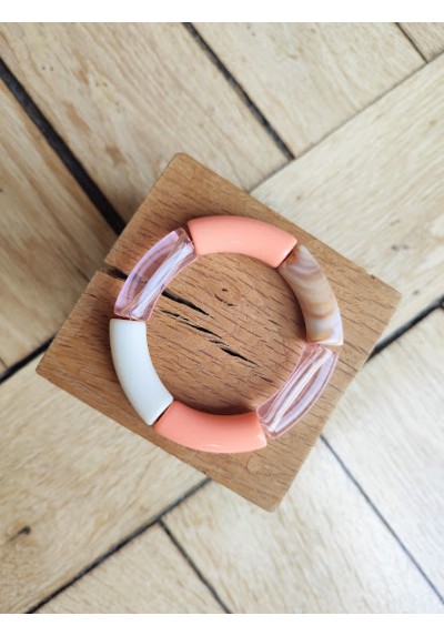 !!! NEW !!! Bracelet GEORGES saumon translucide