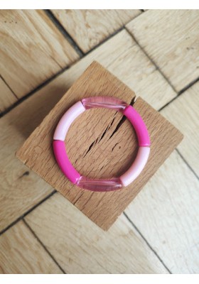 !!! NEW !!! Bracelet GEORGETTE rose translucide