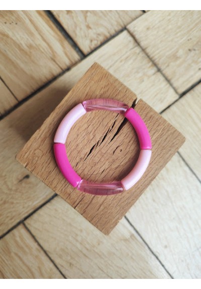 !!! NEW !!! Bracelet GEORGETTE rose translucide