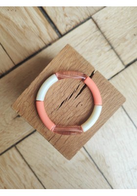 !!! NEW !!! Bracelet GEORGETTE saumon translucide