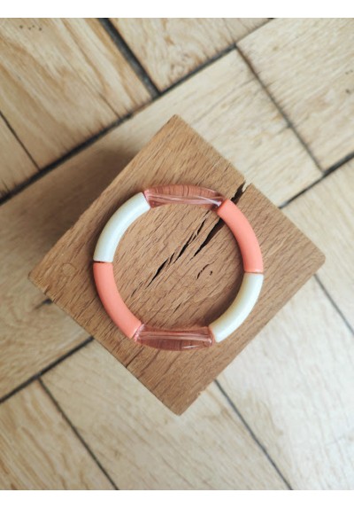 !!! NEW !!! Bracelet GEORGETTE saumon translucide