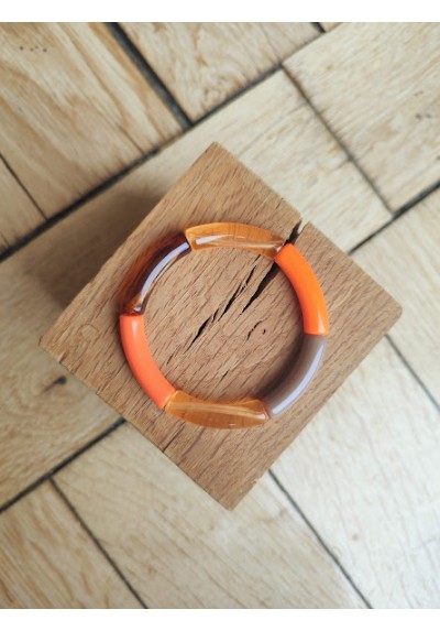 !!! NEW !!! Bracelet GEORGETTE orange fluo translucide