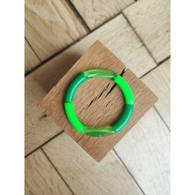 Bracelet GEORGETTE vert fluo translucide