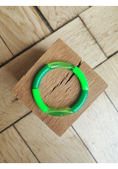 !!! NEW !!! Bracelet GEORGETTE vert fluo translucide