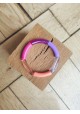 !!! NEW !!! Bracelet GEORGETTE parme et saumon