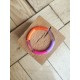 Bracelet GEORGETTE orange fluo, parme et rose