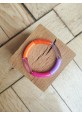 Bracelet GEORGETTE orange fluo, parme et rose