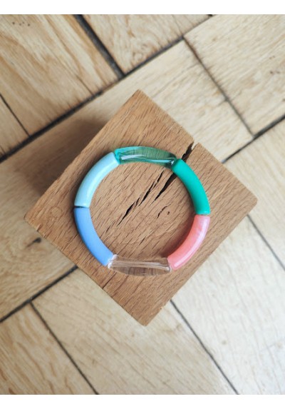 !!! NEW !!! Bracelet GEORGETTE turquoise, rose et bleu