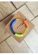 !!! NEW !!! Bracelet GEORGETTE jaune fluo et bleu