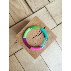 Bracelet GEORGETTE rose, turquoise et vert