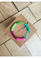 Bracelet GEORGETTE rose, turquoise et vert