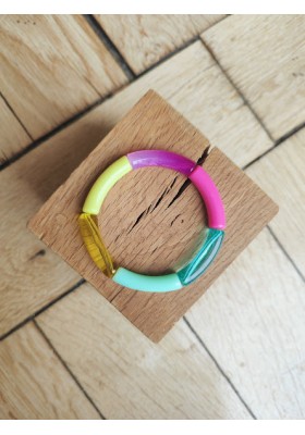 !!! NEW !!! Bracelet GEORGETTE jaune, rose et vert d'eau