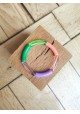 !!! NEW !!! Bracelet GEORGETTE parme, saumon et vert