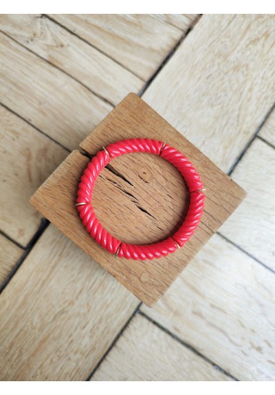 Bracelet fin GARANCE rouge