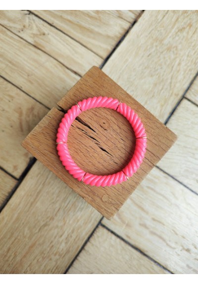 Bracelet fin GARANCE rose fluo