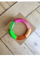 !!! NEW !!! Bracelet GEORGES rose, vert fluo et saumon,