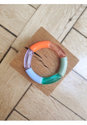 !!! NEW !!! Bracelet GEORGES parme,kaki et orange fluo