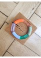 Bracelet GEORGES parme,kaki et orange fluo