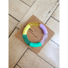Bracelet GEORGES turquoise, violet et jaune