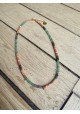 Collier MARIE - vert et beige