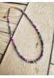 Collier MARIE - violet et vert