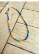 Collier MARIE - bleu roi et orange