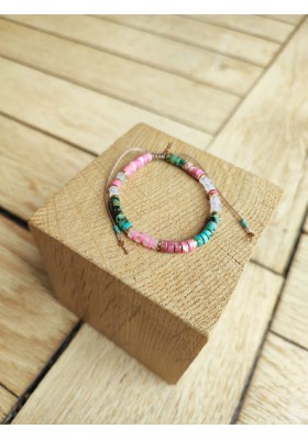Bracelet MARIE - rose et turquoise