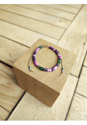 Bracelet MARIE - violet et vert