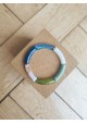 !!! NEW !!! Bracelet GEORGETTE bleu et kaki
