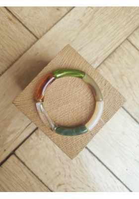 !!! NEW !!! Bracelet GEORGETTE kaki et paillettes