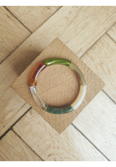 !!! NEW !!! Bracelet GEORGETTE kaki et paillettes