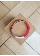 !!! NEW !!! Bracelet GEORGETTE léopard, rouge et marron