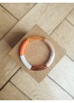 !!! NEW !!! Bracelet GEORGETTE orange translucide et taupe