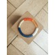 !!! NEW !!! Bracelet GEORGETTE bleu marine, orange et bronze