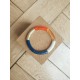 !!! NEW !!! Bracelet GEORGETTE bleu marine, orange et bronze