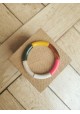 !!! NEW !!! Bracelet GEORGETTE moutarde, kaki et rose fluo