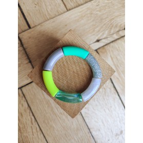 !!! NEW !!! Bracelet GEORGES turquoise, jaune et gris