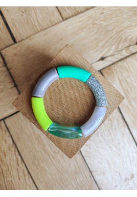 !!! NEW !!! Bracelet GEORGES turquoise, jaune et gris