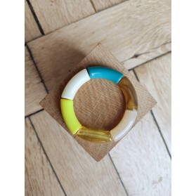 !!! NEW !!! Bracelet GEORGES bleu, jaune translucide
