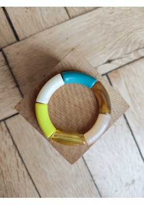 !!! NEW !!! Bracelet GEORGES bleu, jaune translucide