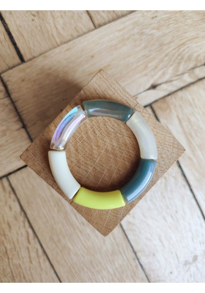 !!! NEW !!! Bracelet GEORGES jaune et gris