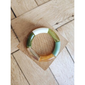 !!! NEW !!! Bracelet GEORGES kaki et paillettes dorées