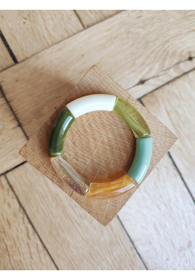 !!! NEW !!! Bracelet GEORGES kaki et paillettes dorées