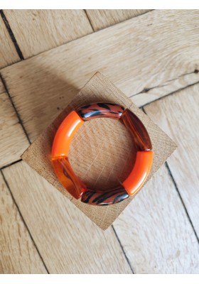!!! NEW !!! Bracelet GEORGES léopard orange fluo