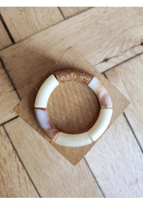 !!! NEW !!! Bracelet GEORGES beige et écru